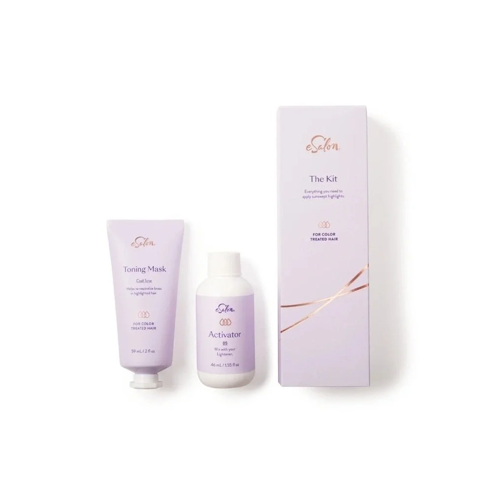 eSalon Light Set Highlighter Hair Color Set In Dark Brunette Full Kit